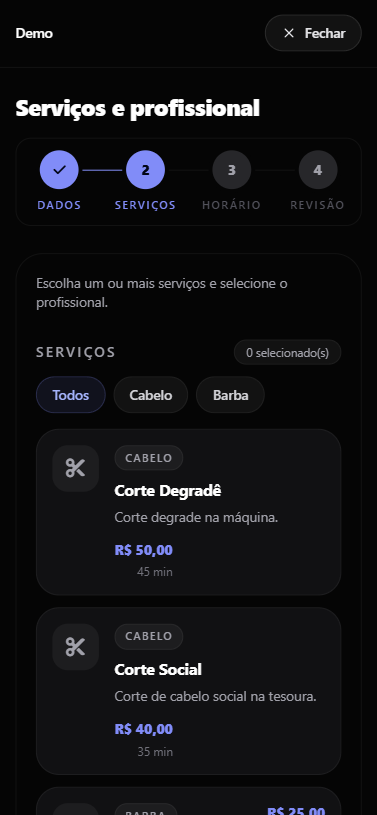 Segunda etapa do agendamento