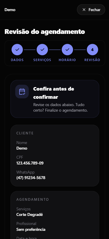 Quarta etapa do agendamento